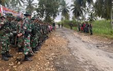 Peduli Masyarakat, Yonarhanud 8/MBC Gelar Karya Bakti Disela Latihan Pratugas