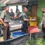 Menarik, Kodim Lamongan Sulap Sampah jadi Paving Block