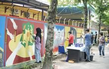 Ketika Pagar Tembok Kantor Camat Medan Helvetia “Dicoret-coret” Seniman…