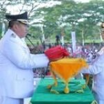 Wakil Bupati Asahan Pimpin Upacara Penurunan Bendera Merah Putih
