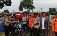 Polres Batu Bara Beserta Forkopimda Gelar Apel Kesiapan Penanganan Karhutla