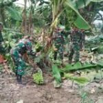 Babinsa Koramil 0201-05/MB Terjun Dalam Gotong Royong Peduli Sungai Deli