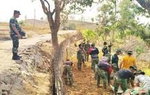 Jaga Kualitas Pengecoran TPT, Kasdim 0811 Tuban Rutin Cek Lokasi TMMD Ke-118