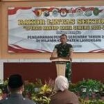 Rakor Kesiapan Operasi Mantap Brata, Dandim Lamongan Sampaikan Pentingnya Sinergitas