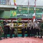 Danramil 0201-04/MK Sambut Hangat Kunjungan Kapolsek Medan Kota Ucapan HUT TNI Ke-78