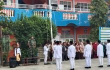 Tanamkan Rasa Cinta Tanah Air Batituud Koramil 0201-10/MM Lamsihar Simatupang Menjadi Irup Upacara Bendera