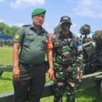 Babinsa Koramil 0201-16/TM Monitor Giat Yon Armed 2/KS Latihan Teknis Baterai Siap Tempur