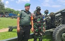 Babinsa Koramil 0201-16/TM Monitor Giat Yon Armed 2/KS Latihan Teknis Baterai Siap Tempur