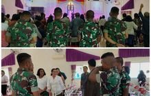 Sibuk Kerjakan Sasaran Fisik, Personel Satgas TMMD 118 Kodim 0201/Medan Tak Lupa Ibadah Mingguan