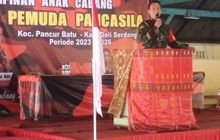 Wakili Danramil, Babinsa Koramil 0201-14/Pb Hadiri Acara Pelantika Ketua PAC Pemuda Pancasila (Pp) Kec Pancur Batu