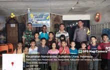 Babinsa 0201-14/PB Koptu Jhonsos Sinabutar Sambangi Panti Asuhan GRACE