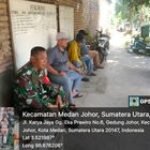 Pantau Wilayah, Babinsa Koramil 0201-08/MA Sertu Dedi & Serma Wargono Komsos Warga Jalan Karya Jaya