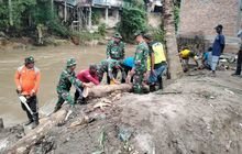 Gotong Royong Peduli Deli, Babinsa Koramil 0201-05/MB Ajak Warga Jaga Kebersihan Sungai
