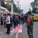 Babinsa Koramil 0201-05/MB Monitoring Aksi Unjuk Rasa Di Kantor BPN Sumut