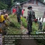 Babinsa Koramil 0201-06/MS Peduli Terhadap Sungai Deli Ikut Gotong Royong Bersama Pemko Medan