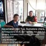 Babinsa Deli Tua Timur Serka Samsuri Komsos Bersama Ketua Panwaslu