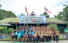 Jalin Hubungan Baik, Satgas Pamtas RI-MLY Yonarmed 16/TK Olahraga Bersama Tentera Darat Malaysia