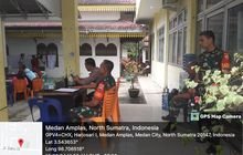 Anggota Koramil 0201-08/MA Serda Ahmad Hasibuan Ikut Pengamanan Penghitungan Suara Tingkat Kecamatan