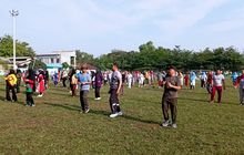 Danramil 0201-08/MA Beserta Anggota Ikuti Kegiatan Senam PKJR Bersama Muspika Medan Johor