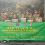 Semarak HUT Ke 63 Kostrad, Yonarmed 11/GG/2/2 Kostrad Bagikan Sembako Warakawuri