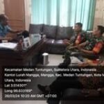 Tingkatkan Silaturahmi, Babinsa Komsos Dengan Lurah & Staf Kelurahan