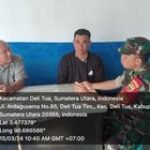 Menjalin Tali Silaturahmi Babinsa Komsos Dengan Warga di Kantor Lurah Kelurahan Deli Tua Timur
