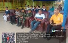 Danramil 0201-08/MA Beserta Anggota Dampingi Yayasan Buddha Tzu Chi Indonesia Pembagian Paket Sembako