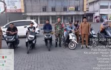 Babinsa dan Tokoh Masyarakat Pantau Pos Pam Asmara Subuh di Simpang Cemara, Medan Timur