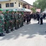Babinsa Kodim 0201/Medan dan Polrestabes Medan Bersinergi Lakukan Apel Pengamanan Mengantisipasi Unjuk Rasa