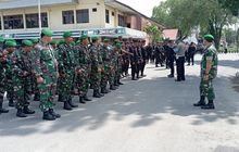 Babinsa Kodim 0201/Medan dan Polrestabes Medan Bersinergi Lakukan Apel Pengamanan Mengantisipasi Unjuk Rasa