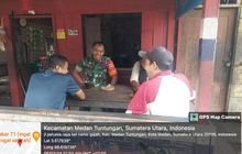 Babinsa Namo Gajah Sertu Kasno Zeki Komsos Jalan Petunia Raya