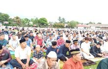 Babinsa Koramil 0201-14/pB Laksanakan Pemantauan Sholat Idul Fitri Wilayah Desa Binaan