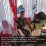 Babinsa Koramil 0201-06/MS Serma Bambang Kurniawan & Sertu Rokim PAM Ketupat Depan Plaza Milenium Jalan Kapten Muslim