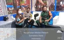 Danramil 0201-05/MB Kapten Czi Sugito Pada H+5 Pos Pengamanan Ketupat Lebaran 2024 Plaza Medan Fair