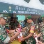 Prajurit & Keluarga Besar Koramil 0201-14/PB Beserta Masyarakat Desa Binaan Hadiri Meriahkan Bazar Murah TNI