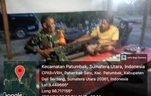 Babinsa Patumbak satu Serka Wilopo Komsos Warung Pak Imin