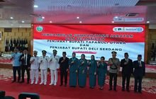 Babinsa Koramil 0201-05/MB Monitoring Pelantikan Pj Bupati Deli Serdang dan Pj Bupati Tapanuli Utara