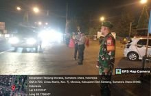 Babinsa Koramil 0201-16/TM Pos Pengamanan Mudik Liburan Idul Fitri 1445 H di Jalan Lintas Medan-Lubuk Pakam