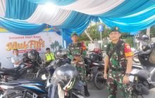 Danramil 0201-01/MP Kapten Inf Sabur Utomo Pantau Pospam Lebaran 1445 H