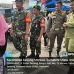 Babinsa Laksanakan Monitoring Dan Pendampingan Penertiban Pedagang kaki Lima (PK-5)