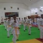 Kesatria Yonif 514 Kostrad Laksanakan Ujian Kenaikan Sabuk Karate