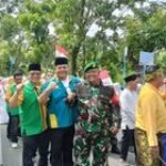 Danramil 0201-06/MS Bersama Babinsa Petarung Ikut Sukseskan MTQ Ke-57 Melalui Pawai Taaruf Serentak