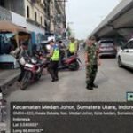 Koramil Jajaran Kodim 0201/Medan Bantu Polsek Deli Tua Penertiban Pengendara Roda Dua
