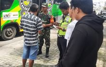Babinsa Kelurahan Pandau Hilir Pantau Kejadian Lakalantas di Jl. Thamrin