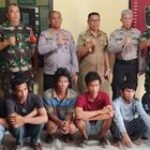 Sat Reskrim Polsek Tanjung Morawa dan Babinsa Amankan Enam Tersangka Pungli di Desa Tanjung Morawa