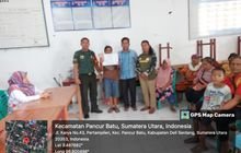 Babinsa Koramil 0201-14/Pancur Batu Dampingi Penyaluran BLT Dana Desa di Desa Baru