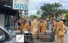 Babinsa Koramil 0201-08/MA Bersama Tiga Pilar Kecamatan Medan Johor Tertibkan Pedagang Kaki Lima