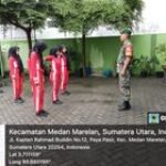 Babinsa Koramil 0201-10/MM Serda Hamzah Ependi Berikan Pelatihan Disiplin kepada Siswi PKL di Medan Marelan