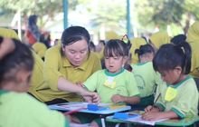 Lomba Mewarnai Memeriahkan HUT ke-79 RI di Yonif 433 Kostrad