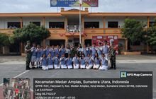 Pentingnya Kedisiplinan, Anggota Koramil 0201-08/MA Latih PBB Siswa SMP